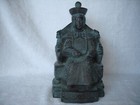 Chinese Terracotta Empress Ming Dynasty Green Handcarved Seated Chair Exquisite