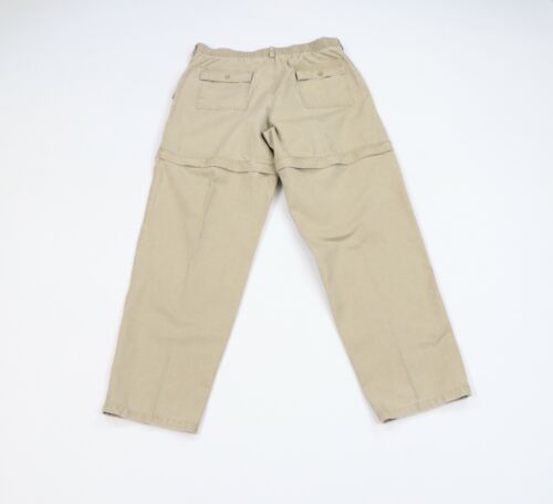 Vintage 90s Streetwear Mens 38x32 Faded Convertible Cargo Pants Shorts  Khaki Tan