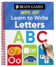 Brain Games Wipe-Off Learn to Write: Letters Kids Ages 3 to 6 - GOOD