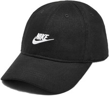 Nike Logo Kids Black/White Adjustable Baseball Cap Back to School Sale