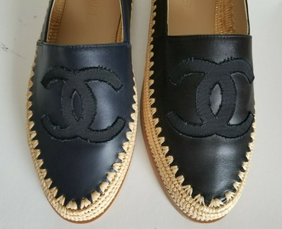 chanel espadrilles navy