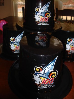 Lot of Black Plastic Walt Disney Epcot 100th New Year 2002 Top