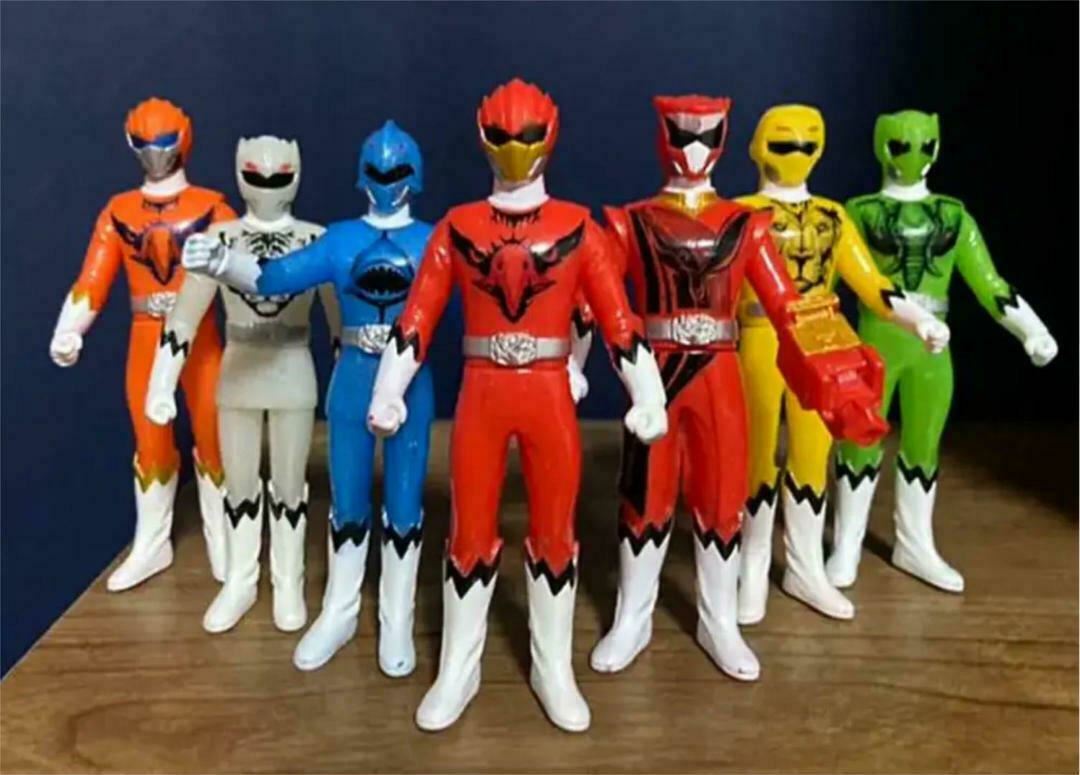 Power Rangers Doubutsu Sentai Zyuohger Soft Vinyl Figure 7p Set