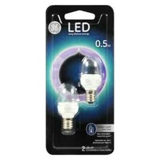 GE Lighting LED Night Light Bulbs Candelabra Base .5-Watts 2-Pk.