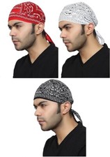 Print Cotton Men Sikh Patka / Turban Headwrap For Gurudwara Mandir