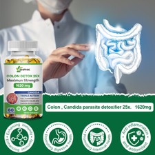 Colon & Parasite Cleanse Detox Candida Gut Health Diet Weight Loss Pills