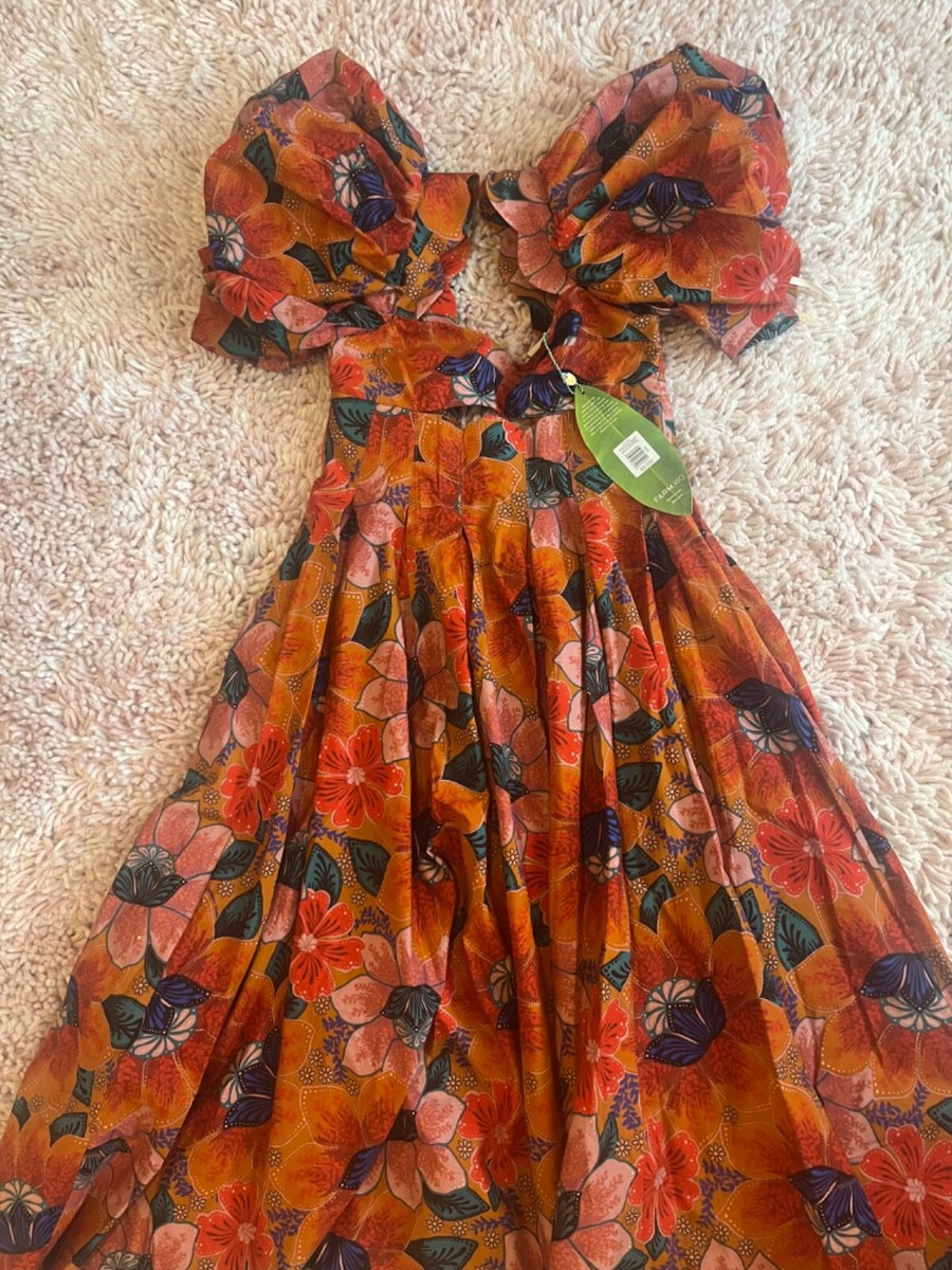 white christmas dresses Farm Rio Red Flower Mini Dress | Red | Size L