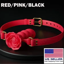 Adjusting Bondage Deep Throat Mouth Plug Leather Mouth Ball Mouth Gag Flirt HOT