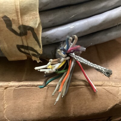 Telephone Cable 12 Pair Wire 50  Gray Aluminum Braid Land Phone Line Apartment