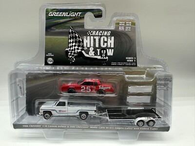 GREENLIGHT HITCH & TOW S5 '86 CHEVY C30 CUSTOM DELUXE & '86 CHEVY MONTE CARLO SS