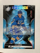 2019-20 UD SPx Rookies Autograph KLIM KOSTIN  101/299 Edmonton Oilers Card# 55