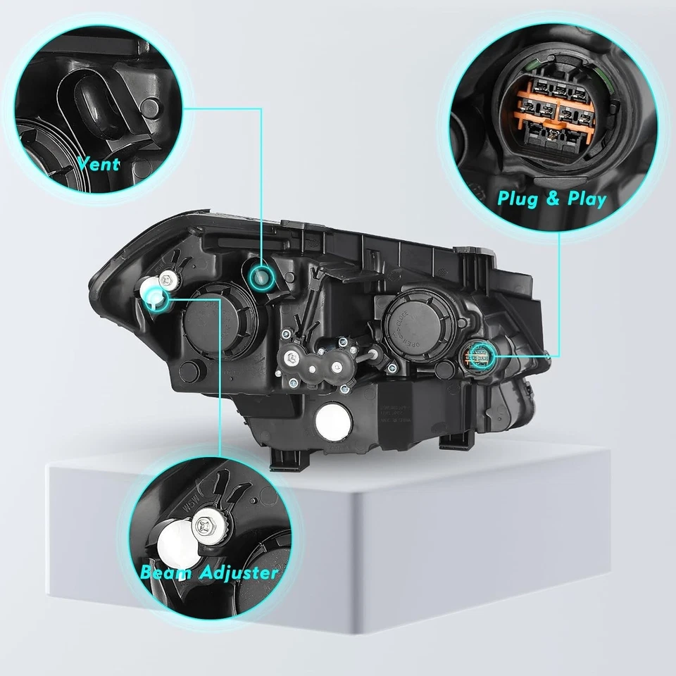 Левая галогенная фара в сборе со стороны водителя для 2012-2013 Kia Soul от оригинального производителя - Изображение 4 из 4