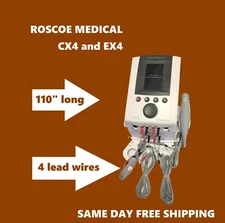NEW CLINICAL LEAD WIRES for ROSCOE MEDICAL INTENSITY CX4 & EX4, 110" (4/PACK)