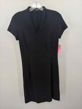 Pre-Owned J Mclaughlin Black Size XS T-Shirt Knee Length Short Sleeve Dress