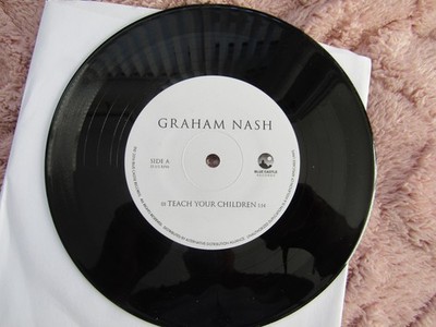GRAHAM NASH TEACH YOUR CHILDREN / OUR HOUSE blue castle RARE SAMPLE 45