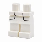 LEGO White Minifigure Legs Black Coat Tails Suit Tuxedo Piece