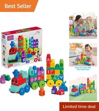 Toddler Building Blocks Train Set with 60 Pieces Educational Toy