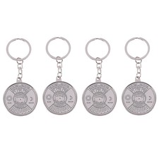 4X Calendar Keyring Keychain Unique Metal Key a5926