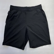 Lululemon T.H.E. Short 9" Linerless Men M Black Swift Athletic Gym EUC M7AJBS