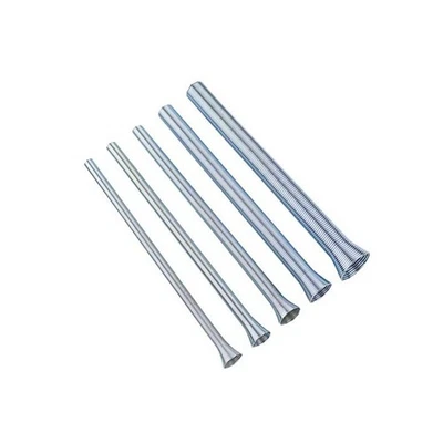 5pcs 8.5in. Spring Bending Tube Pipe Bender 1/4" 5/16" 3/8" 1/2" 5/8" Silver Set