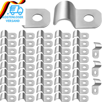 50 StüCk Befestigungsschelle Metall Rohrschellen 4Mm-6Mm, U Schelle Edelstahl Ve