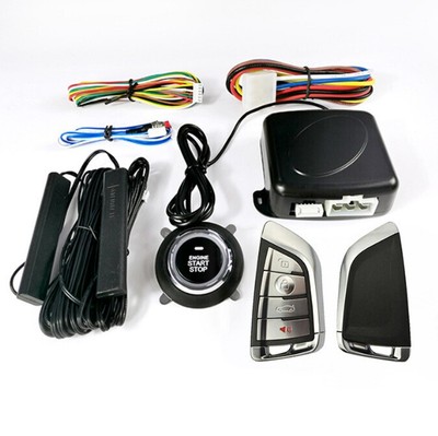 Auto SUV Keyless Entry Motor Start Alarm System Push Button Remote Starter Kit