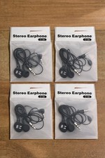 4 Pack Wired Earbuds 3.5mm Stereo In-Ear Headphones Black Universal E138 New