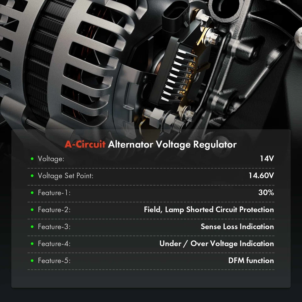 A-Premium Alternator Regulator for Mitsubishi Outlander Lancer Chrysler Sebring - Image 2 of 4