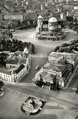 Sofia Sophia Square Narodno Sobranie with Dom Al Nevsky Aerial Photo