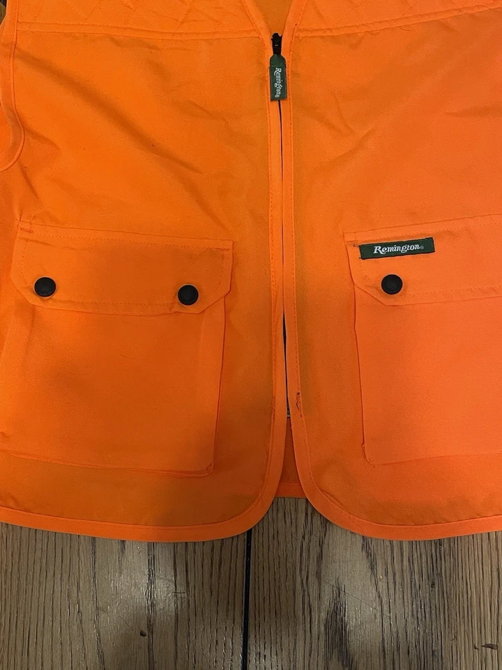 Remington Youth Size XL 18 Orange Hunting Safety Gun Vest Pockets Zip-up - Image 3 of 4