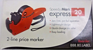 Speedy Mark Express 10 & 20 Label Guns Red & Black 1-Line 2-Line Jam-Free