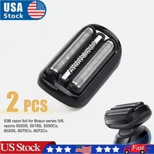 Braun 5/6 Series: 2x 53B Shaver Foil & Cutter, Precise, Original Fit, Durable