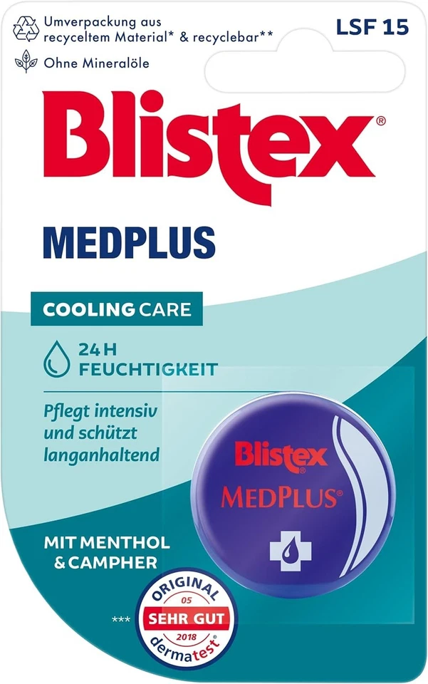 Blistex Med Plus Lippenpflege Pflege bei brennenden rissigen Lippen 7ml