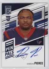 2022 Panini Donruss Elite Pen Pals Blue Ink Dameon Pierce #PP-DP Auto 10pj