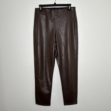 NWOT Old Navy Womens Brown Faux Leather Extra High-Rise Skinny Pants Size 10