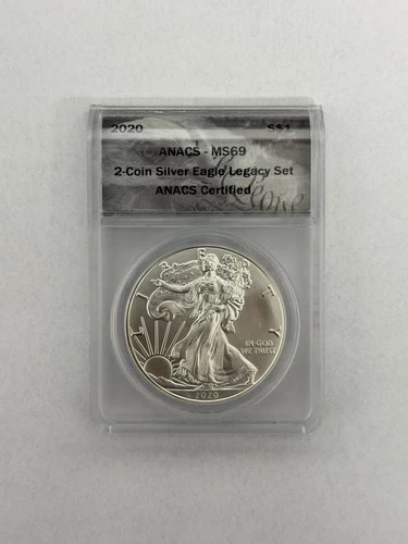 U.S. Mint 2020 American Silver Eagle ANACS MS69 1 oz .999 Silver Coin