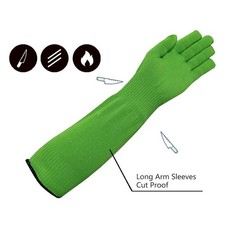 UK Long Gardening Gloves Green Scratch Proof Arm Protection Garden Tools