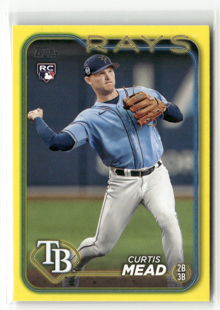 2024 Topps #82 Curtis Mead Yellow RC ROOKIE SP