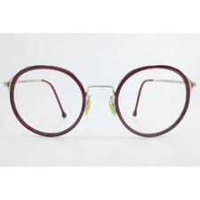 Suofeia 8740 Round Eyeglasses Burgundy Gold TR90 Frames 49-21-145 C3