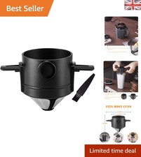 Travel-Friendly Reusable Coffee Filter - Stainless Steel Dripper for 1-2 Cups