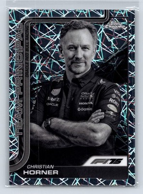 2025 Topps Chrome Formula 1 F1 Christian Horner Black and White Lazer