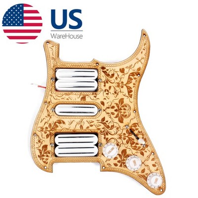 HSH Loaded Pickguard Dual Rail Alnico V Humbucker Pickup for Strat ST SQ