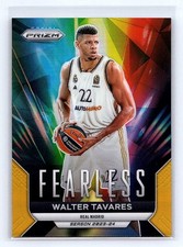 Walter Tavares 2023-24 Panini Prizm EuroLeague #2 Fearless Gold Prizm #/10