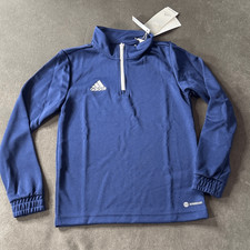 Adidas Youth Unisex Navy 1/4 Zip Athletic Sweatshirt Size M NWT