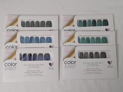 Color Street Nail Strips ~ Lot of 6 incl Midnight Shift, Dallas Darling, Soho