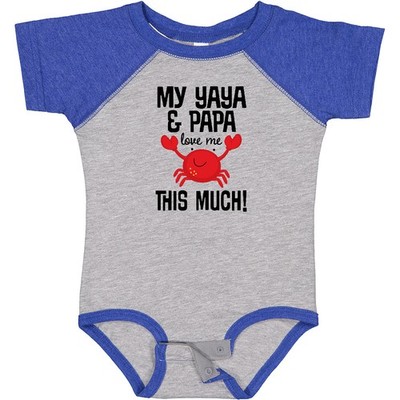 Inktastic Yaya And Papa Love Me Grandchild Baby Bodysuit Grandkids Grandchildren