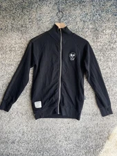 Nununu Jacket Youth 12-14 Black Full Zip Skull Patch Track Style Kids Top