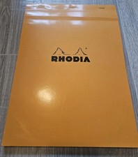 Rhodia Staplebound Notepad - Graph 80 sheets - 8 1/4 x 11 3/4 - Orange cover