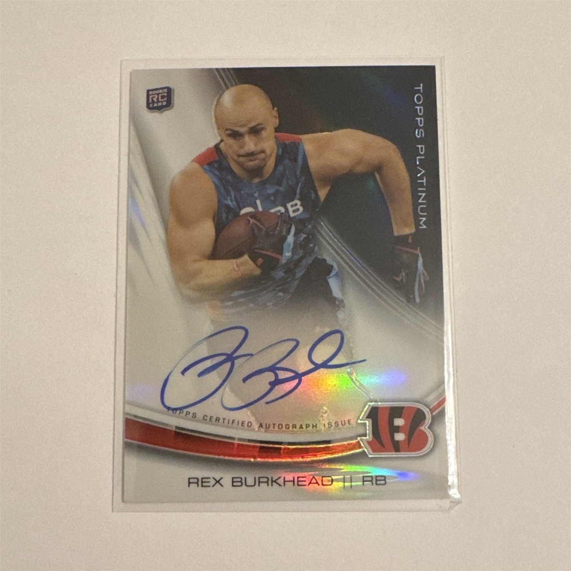 Topps 2013 Topps Platinum Rex Burkhead RC Rookie Auto #A-RB Cincinnati Bengals