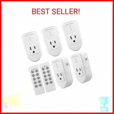 BN-LINK Wireless Remote Control Outlet Electrical Switch for Lights, Fans, Chris